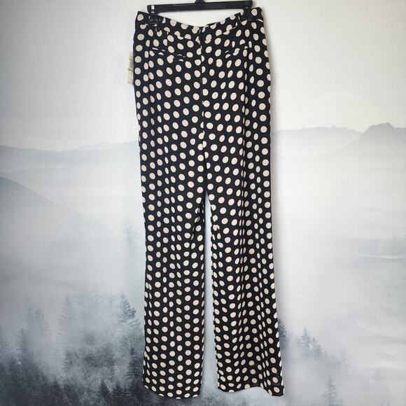 NWT Michael Michael Kors Pleated Polka-Dot Pants | Women's 8 - Picture 5 of 12